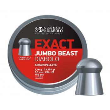 Пули JSB Exact Jumbo Beast Diabolo 5,5 мм, 2,2 грамм, 150 штук